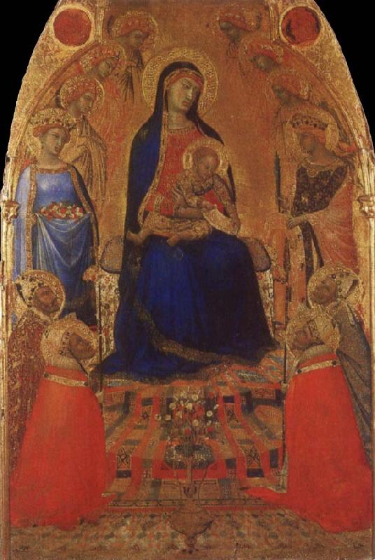 Ambrogio Lorenzetti Madonna and Child Enthroned with Angels and Saints Germany oil painting art